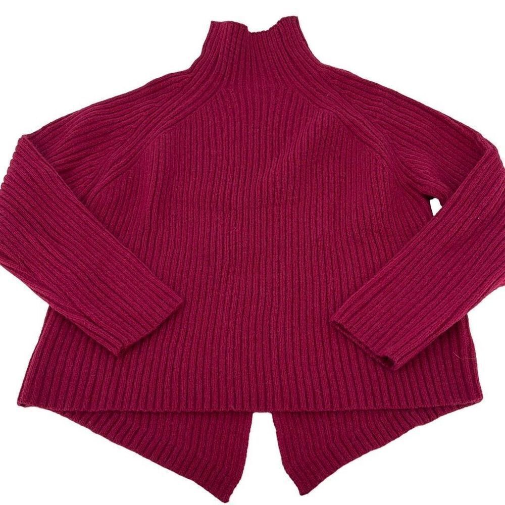 Lush Womens Pullover Sweater Cropped Acrylic Blend Fuchsia Pink Size Medium